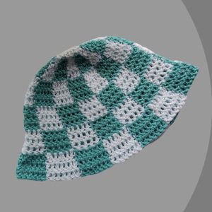 Crochet Checkerboard Bucket Hat TW
