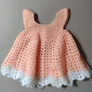 Peach Blossom Baby Dress 0–3 Months